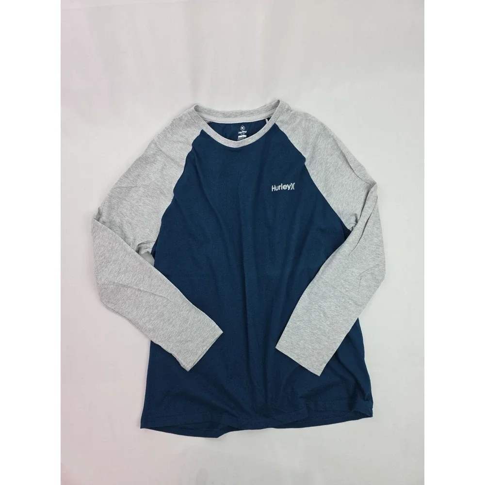 Hurley Shirt Men's Blue-Green/Gray Long Sleeve T-Shirt Size Large - Picture 1 of 14